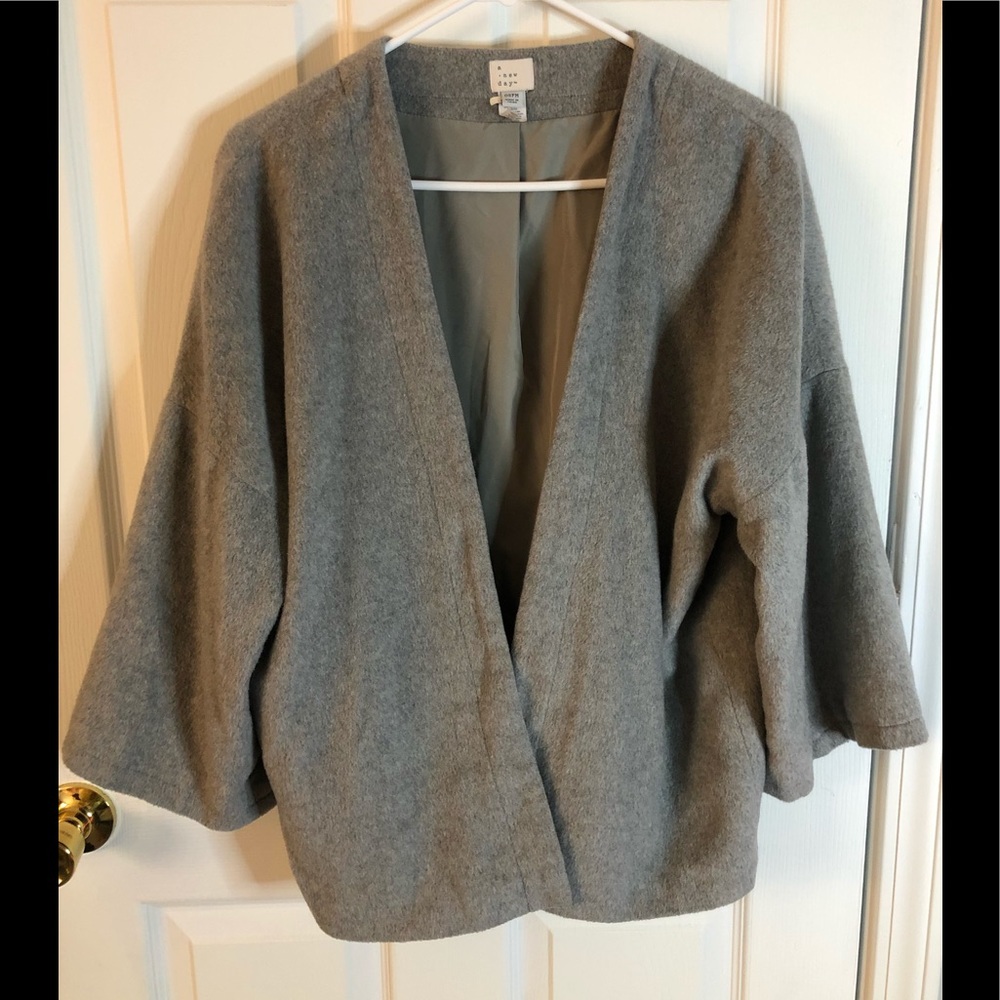 A New Day Women’s Fleece Swing Jacket, Gray